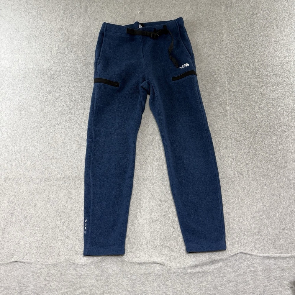 North Face Alpine Polartec 200 Fleece Pants Belted Blue Men's Size Small S